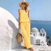 Women's Casual Cotton Linen Vest And Pants Set Sleeveless Round Neck Solid Color Fashionable New_ecoleips.com
