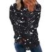 Women's Oversized Print Fleece Sweatshirt - Long Sleeve Crewneck Pullover With 3d Graphic Design, Comfortable Loose Fit, Multiple Colors_ecoleips.com