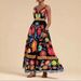 Summer New Fashion Sexy Slim Fit Printed Suspender Dress For Women European And American_ecoleips.com