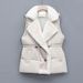 K Women's New Thickened Cotton Vest; Mid-length, Versatile, Solid Color Sleeveless Top_ecoleips.com