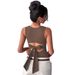 Voya Women's Fashion Temperament Elegant Style T-shirt Back Bow Design Sense Top_ecoleips.com