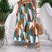 2025 New Style Women's Elegant Vacation Large Hem Printed Long High Waist Midi Skirt_ecoleips.com