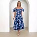 2026 New European And American Summer Elegant Printed Off-Shoulder Vacation Style Sexy Loose Dress For Women_ecoleips.com