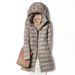 Women's Lightweight Long Down Jacket With Detachable Hood - Slim Fit Plus Size Winter Coat For Autumn & Winter_ecoleips.com