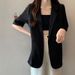 ng2510292 Lightweight Women's Blazer 2025 Summer New Korean Style Suit Jacket Casual Loose Fit Petite Versatile Short Sleeve Top_ecoleips.com