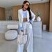Women's Clothing Women's Striped Splicing Suit Jacket Straight Pants Set Thin Suit Pants Two Piece Set_ecoleips.com