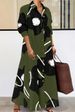 New Product Long Sleeved Printed Loose Elegant Dress_ecoleips.com