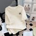 Women's Oversized Heavyweight Cotton Short Sleeve T-Shirt – Soft Relaxed Fit With Smiley Grid Print In 11 Colors_ecoleips.com