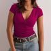 V-Neck Slim Fit T-Shirt For Women – Sexy Basic Tee (9 Colors, Stretchy & Soft, No-Fade Fabric)_ecoleips.com