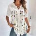 Women's Short Sleeve Buttoned Lapel Shirt Fashion Top Relaxed Everyday Wear Comfortable Feshion_ecoleips.com