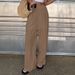 Aria Basics 2025 Cross-Border European And American Women's Summer Solid Color Hollow Embroidered Elastic Waist Trousers_ecoleips.com