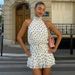 European And American Style 2026 Spring New Fashion Halter Neck Backless A-line Slimming Polka Dot Print Tie Dress_ecoleips.com