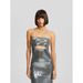 Glitter Strapless Bodycon Dress For Women - Sexy Clubwear With Slim Fit, Sparkling Sequins, And Comfortable Stretch Fabric_ecoleips.com