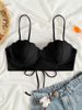European American Style Bikini Swimsuit Top Gradient Shell Solid Color Push Up Design Hard Cup Women's Sexy Vacation Bikini_ecoleips.com