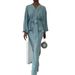 Spring And Autumn Hot Sale Solid Color Temperament Lace Up Waist Top Temperament Fishtail Skirt Suit Women_ecoleips.com