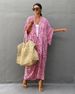 Women's Lightweight Cotton Beach Cover Up – Floral Print Sun Protection Kimono, Bikini Wrap, Vacation Swimwear Cover-Up_ecoleips.com
