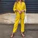 Women's Clothing Summer 2 Piece Set Large Size Cotton And Linen Shirt Set High Waist Loose Pocket_ecoleips.com