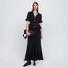 French Style Two Piece Women's Set Elegantly Fitted V Neck Knit Top With Ruffled Hem And Bodycon Skirt For Spring/Autumn/Summer_ecoleips.com