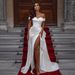 Women's Dress Off Shoulder High Front Slit Tube Evening Party Hostess Dress_ecoleips.com