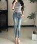 Vintage Beauty Korean Style Slim Waist Jeans for Women High Waist Elastic Comfortable Denim Full Hips Trendy Versatile Instagram Ready_ecoleips.com