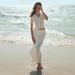 Summer New Knitted Dress Two-Piece Set Sexy Hollow Out Top High Waist Skirt Beach Vacation Outfit For Women_ecoleips.com