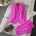 slimfit black blazer & pants set for petite women spring office wear, tailored twopiece suit, profional & chic outfit_ecoleips.com