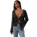 Voya Women's Sexy European And American Style Cardigan T-shirt For Spring And Summer 2026 New Item, Loose Satin Top With Straps_ecoleips.com