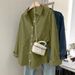 Women's Clothing Casual Loose Long Sleeved Shirt Spring Autumn Simple Versatile Top_ecoleips.com