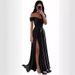 Women's Clothing Bridesmaid Dress Long Dress Slimming Strapless Bestie Prom Formal Dress Simple Sexy Slit_ecoleips.com