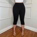 Women's Stretchy Ankle-Length Leggings With Side Slits, High-Waisted Tummy Control Casual Pants For Everyday Wear_ecoleips.com