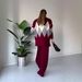European American Women's Fashion 2025 Autumn Diamond Color Block Lazy Style Pullover Knitted round Neck Sweater Set_ecoleips.com