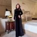 Winter Queen Velvet Dress – Long Sleeve High Waist Medieval-Inspired Maxi Dress With Puff Sleeves & Pleated Skirt_ecoleips.com