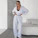 Women's plus Size Two Piece Set European American Style Autumn Winter Loose Fit Slimming Hooded Sweatshirt Sportswear Solid Color Long Sleeve_ecoleips.com