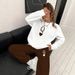 Women's Heart-Print Sweater & Pants Set – Cozy Loose Fit Casual Outfit (White-Brown/White-Orange/White-Green, S-XXL)_ecoleips.com
