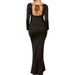 Women's Clothing Fashion Sexy Hollow Tube Top Solid Color Hip Wrapped Slim Fit Pregnant Woman Dress_ecoleips.com