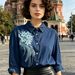 Women's Fashionable Fresh Style Denim Jacket Loose Fit Korean Casual Versatile_ecoleips.com