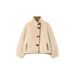 Women's Clothing Reversible Polyester Jacket – Beige Dual-Sided Coat (Streetwear Chic For Spring/Fall)_ecoleips.com