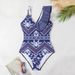 Women's new sexy backless printed swimsuit swimsuit _ecoleips.com