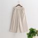 Suitable For All Seasons Spring Summer New Pleated Cotton Linen Wide Leg Elastic Waist Artistic Loose Casual Nine-point Pants Women SZ7024_ecoleips.com