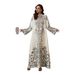 plus Size Women's Fashion Robe Dress SW2608 Long Sleeved Printed with Rhinestones New Style Muslim Clothing_ecoleips.com