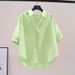 Women's Clothing Summer New Style Lapel Loose Slim Lazy Style_ecoleips.com
