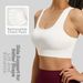 Women's Racerback Sports Bra High Strength Shockproof Fitness Yoga Top Fastening_ecoleips.com
