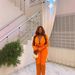 Elegant Deep V-Net Mesh Tunic & Pants Three-Piece Set, Stretchy Spandex Loungewear For Women, Street Style Sexy Outfit For Date Night_ecoleips.com