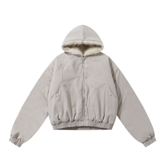 girl Girl National Trend Mountain Eagle Plush Hooded Jacket For Women Winter 2025 New American Style Thickened Cotton Coat_ecoleips.com