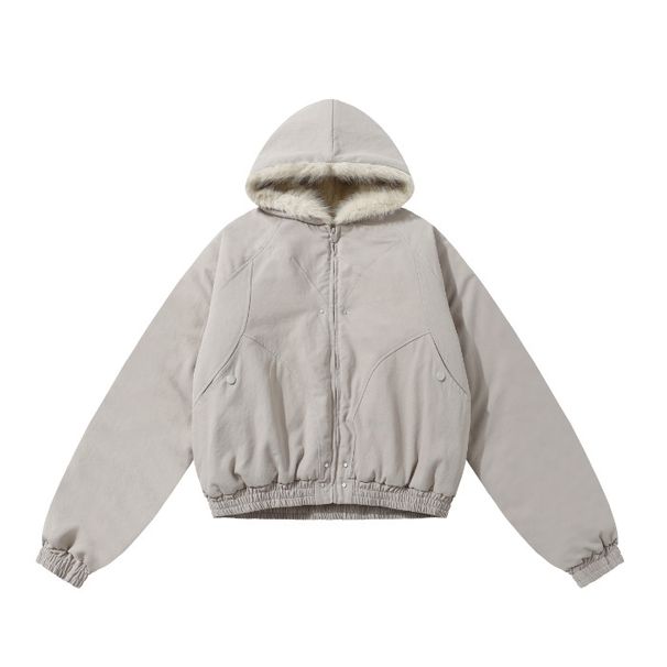 girl Girl National Trend Mountain Eagle Plush Hooded Jacket For Women Winter 2025 New American Style Thickened Cotton Coat_ecoleips.com