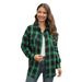 Women's Plaid Button Down Shirt Long Sleeved All Colors And Sizes Available New Spring_ecoleips.com