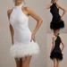 Women's Clothing New Sexy Sleeveless Slim Shiny Plush Dress Dress Sequins_ecoleips.com
