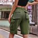 Women's Clothing Summer New Elastic Waist Denim Workwear Shorts Trend_ecoleips.com