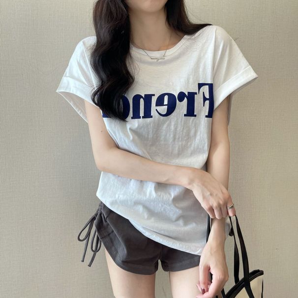 Loose Short-sleeved T-shirt Women's 2025 New Summer New Design Niche Top_ecoleips.com