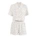 New Cotton Printed Short Sleeve Shorts Loose Comfortable Pajamas Two-piece Set European And American Summer_ecoleips.com